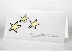 Drei Sterne - Trauerkarte Motiv S-03